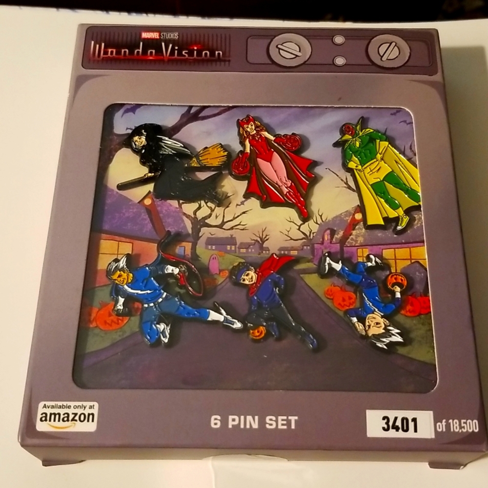 Brand new in box Wanda vision 6 pin set by Marvel Studios
